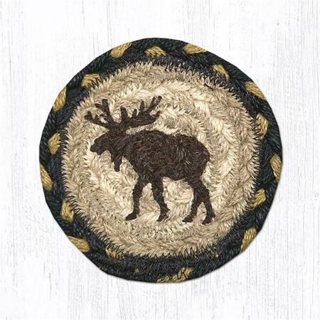 CAPITOL IMPORTING CO 5 x 5 in. Moose Printed Round Coaster 31-IC043M